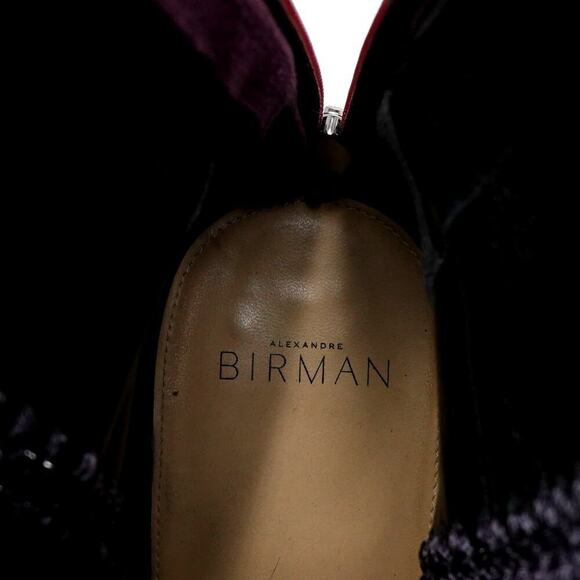 Alexandre Birman Benta Bootie 8 / 8.5 Burgundy Suede Crochet Ankle Boots Western - Picture 8 of 16